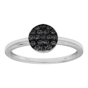 Joanli Nor - Silber Ring mit schwarzen Kristallen - Annie - 145 047-2